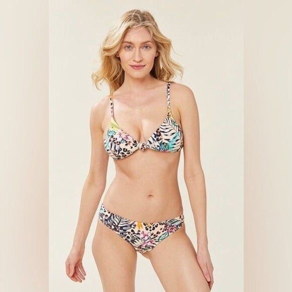 NEW Andie Swim The Bikini Bottom Limited Edition Palm Floral Tropical Print XL - Picture 4 of 7